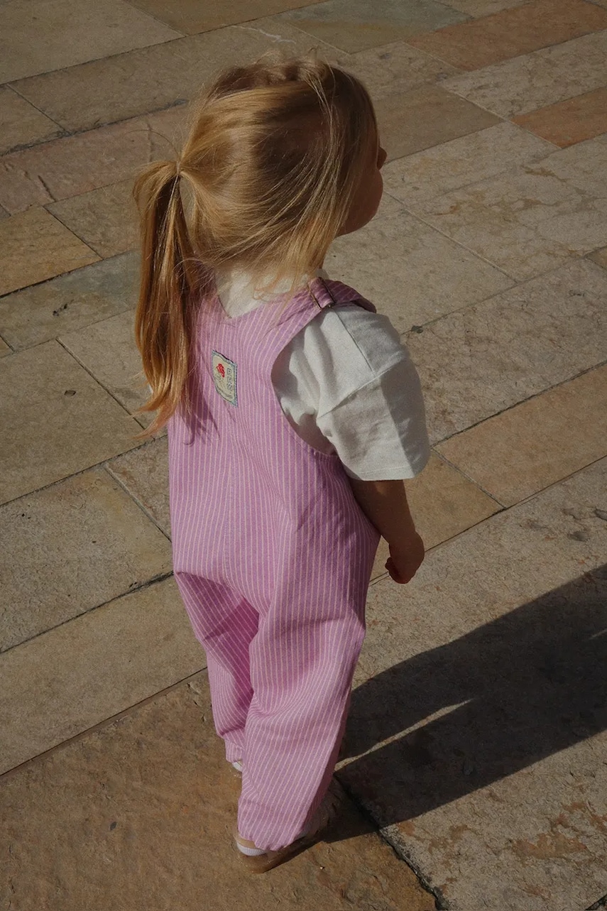 Konges Sløjd salopetă din bumbac pentru copii RHW X KS LETTRE OVERALLS GOTS Rosie Huntington Whiteley KS103610