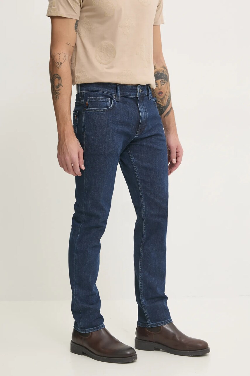 Boss Orange jeansi barbati, culoarea albastru marin, 50532515