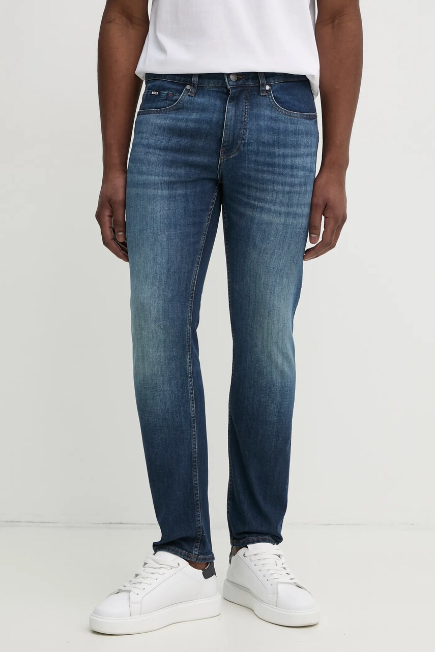 BOSS jeansi barbati, culoarea albastru marin, 50537390