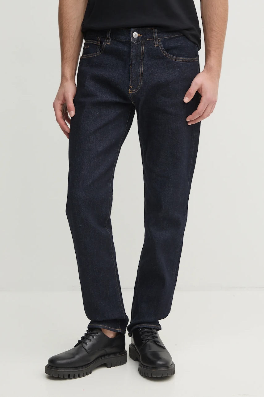 Armani Exchange jeansi barbati, culoarea albastru marin, XM000049 AF14264
