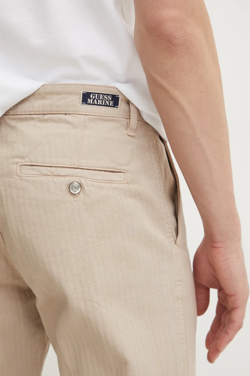 Παντελόνι Guess ANGELS χρώμα: μπεζ, M5RB16 WGXZ1 φωτογραφία