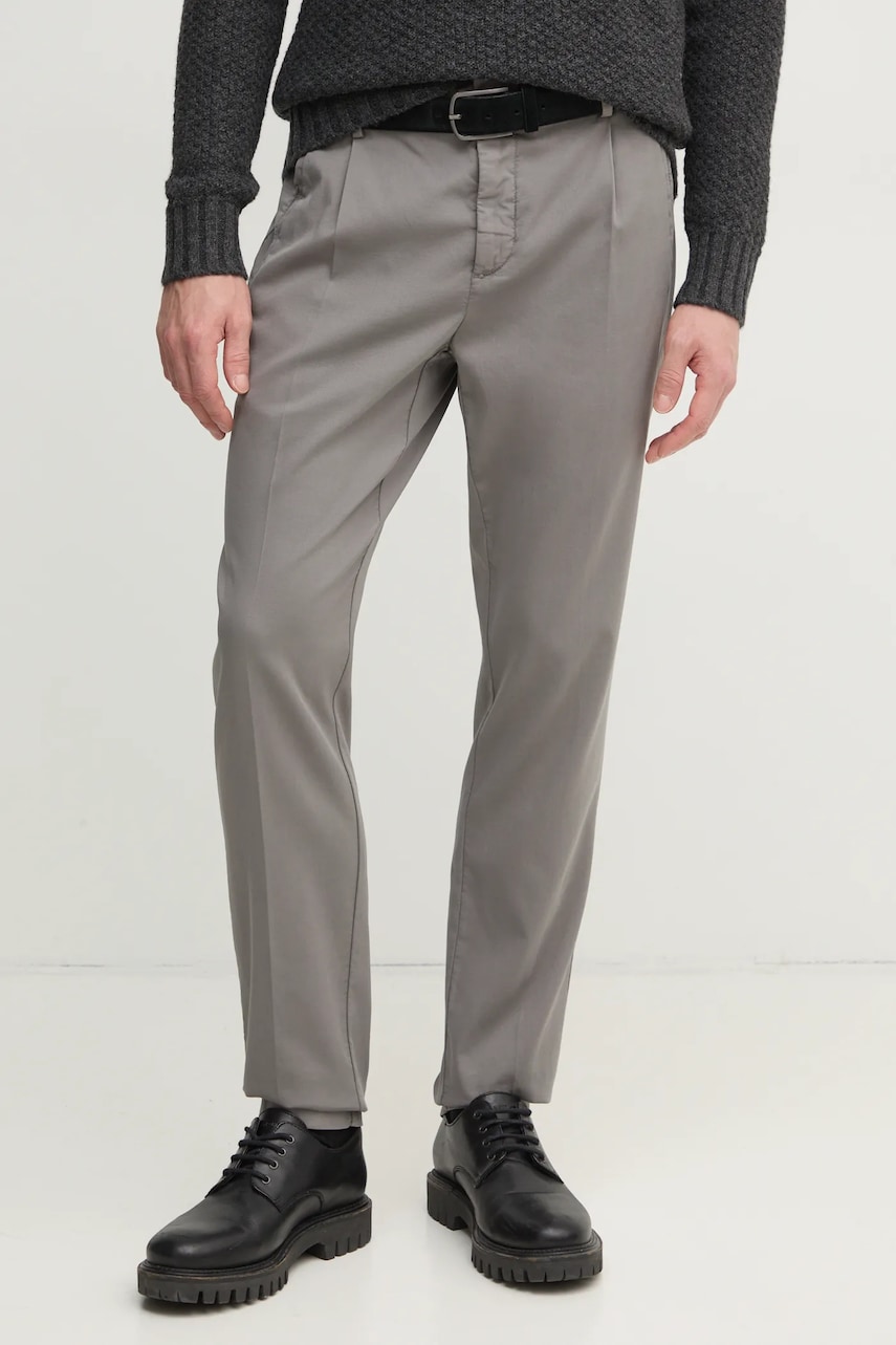 Hackett London pantaloni barbati, culoarea gri, cu fason chinos, HM212678R Hackett London pantaloni barbati, culoarea gri, cu fason chinos, HM212678R