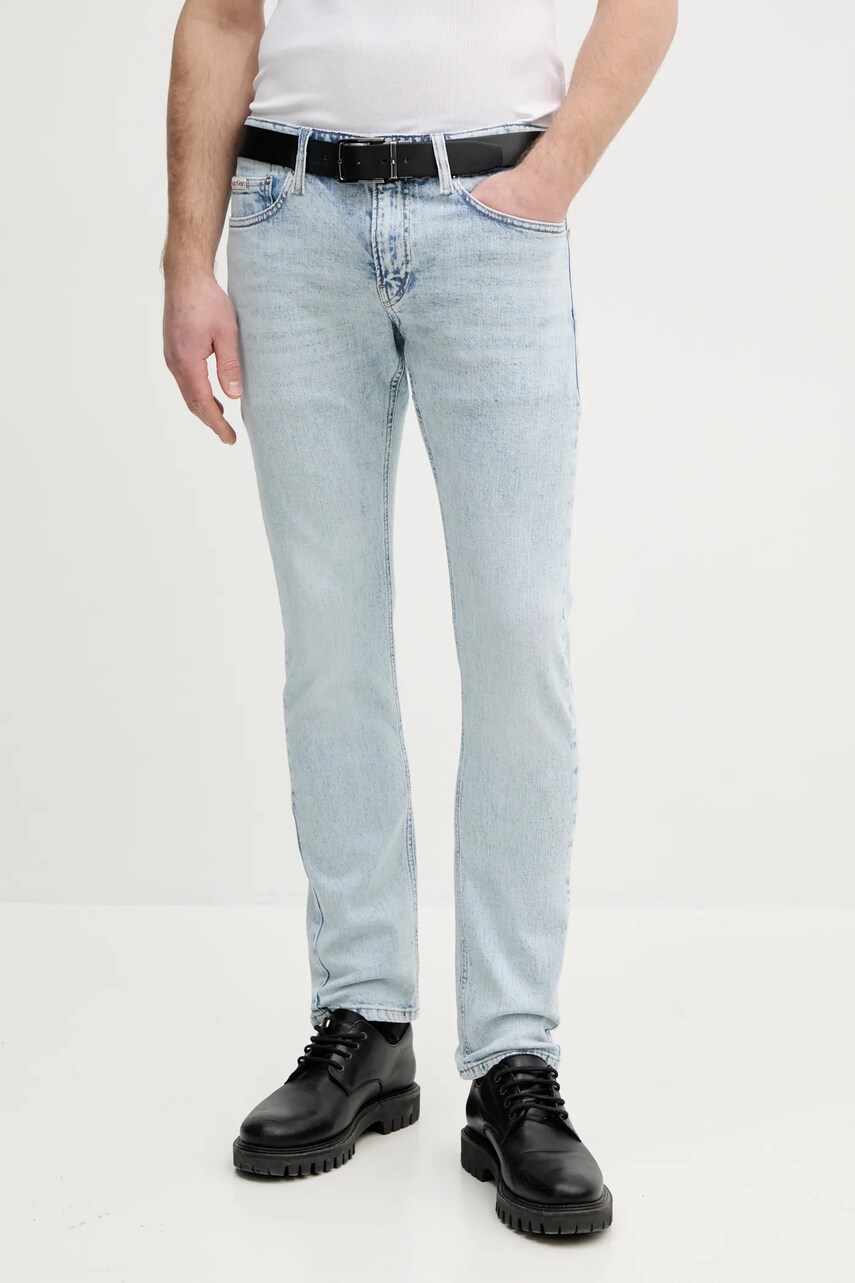 Levně Džíny Calvin Klein Jeans pánské, modrá barva, J30J327155