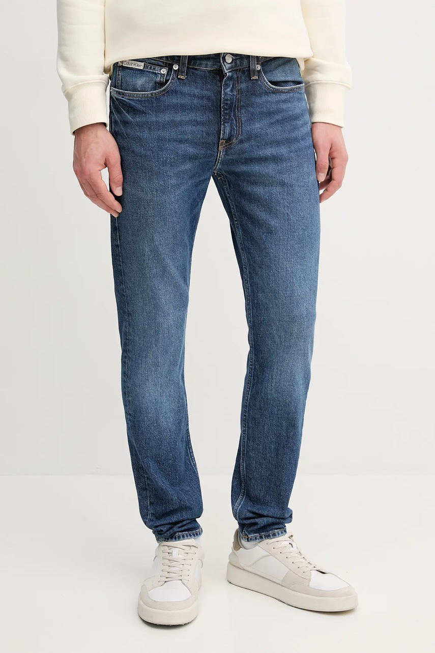 Levně Džíny Calvin Klein Jeans pánské, modrá barva, J30J327162