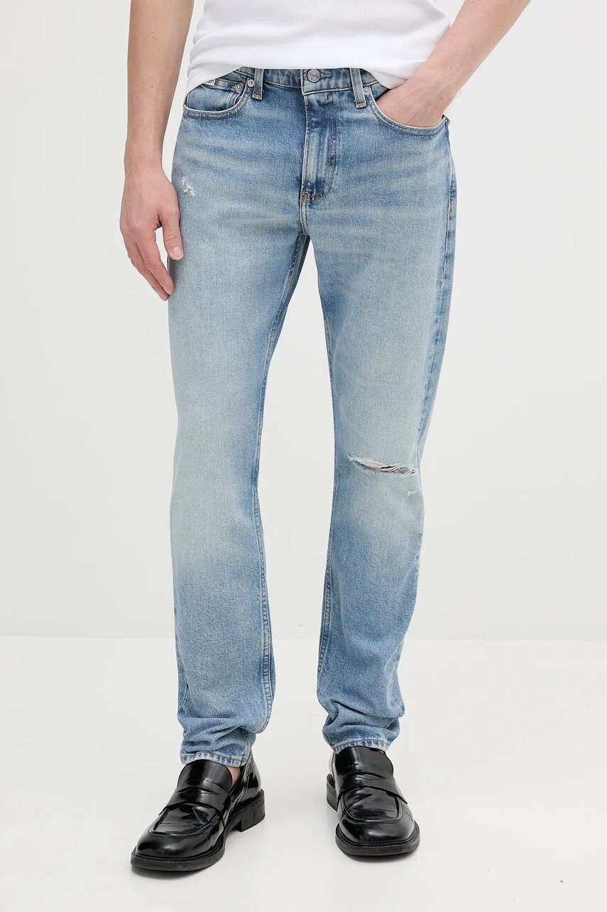 Levně Džíny Calvin Klein Jeans pánské, modrá barva, J30J327167