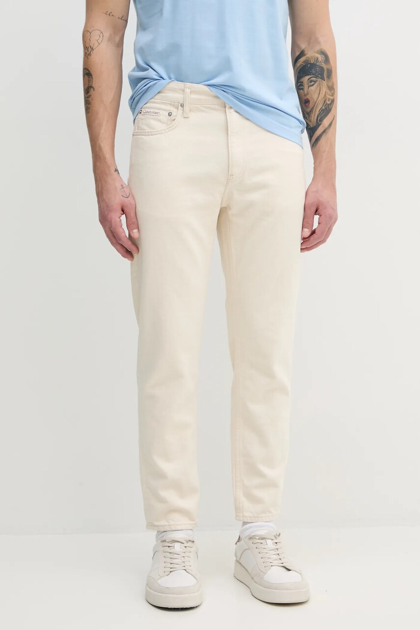 Levně Džíny s příměsí lnu Calvin Klein Jeans J30J327500