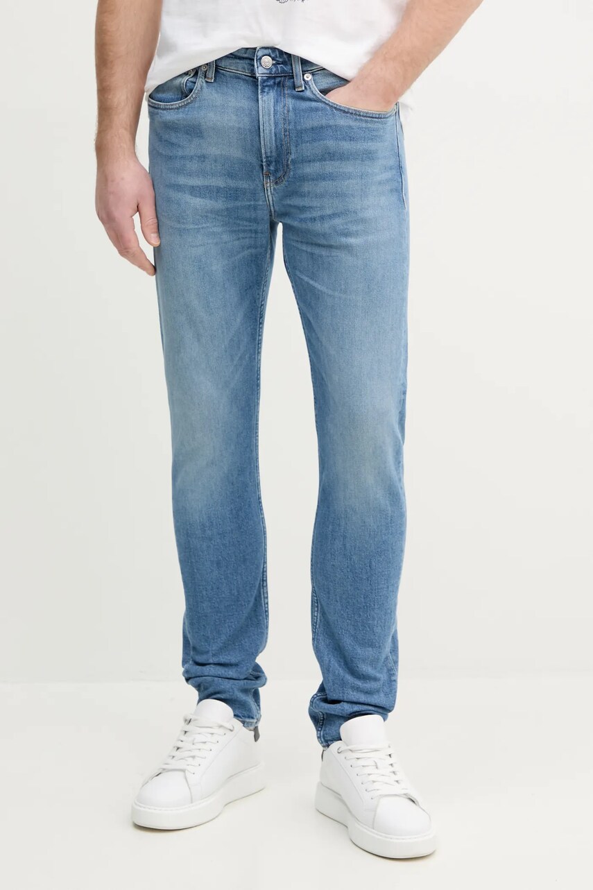 Levně Džíny Calvin Klein Jeans pánské, modrá barva, J30J327165