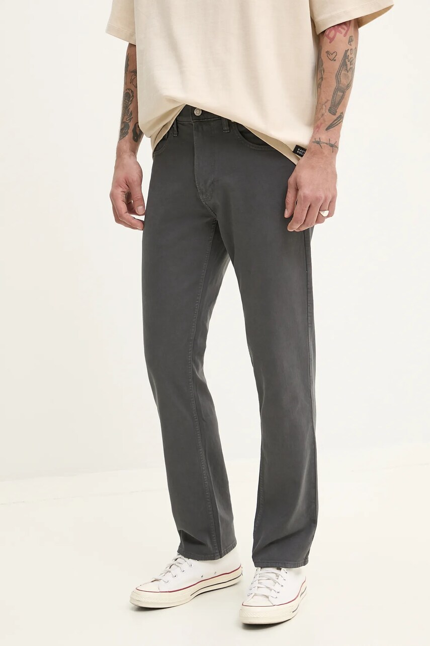 Hollister Co. jeansi barbati, culoarea gri, KI331-5082