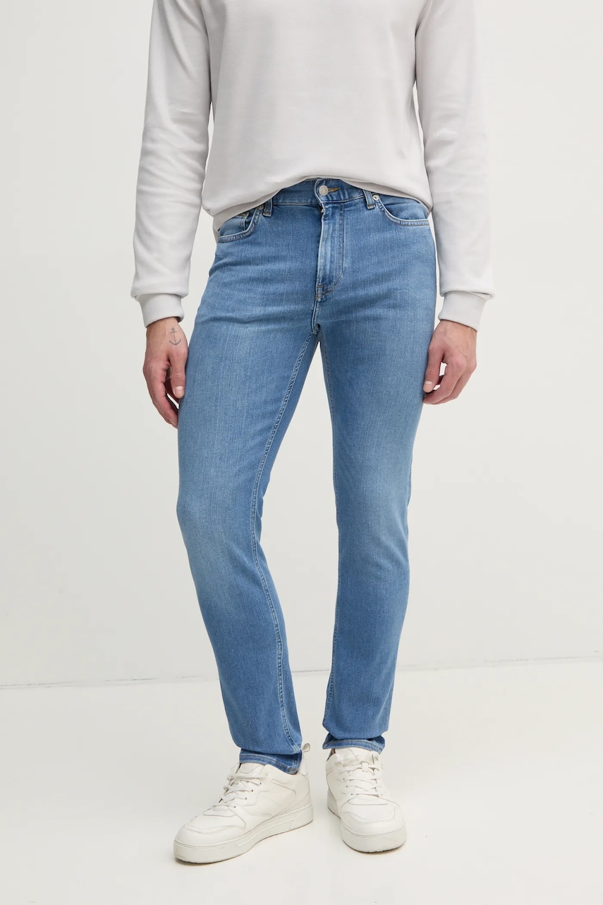 Džíny Tommy Hilfiger pánské, modrá barva, MW0MW38823