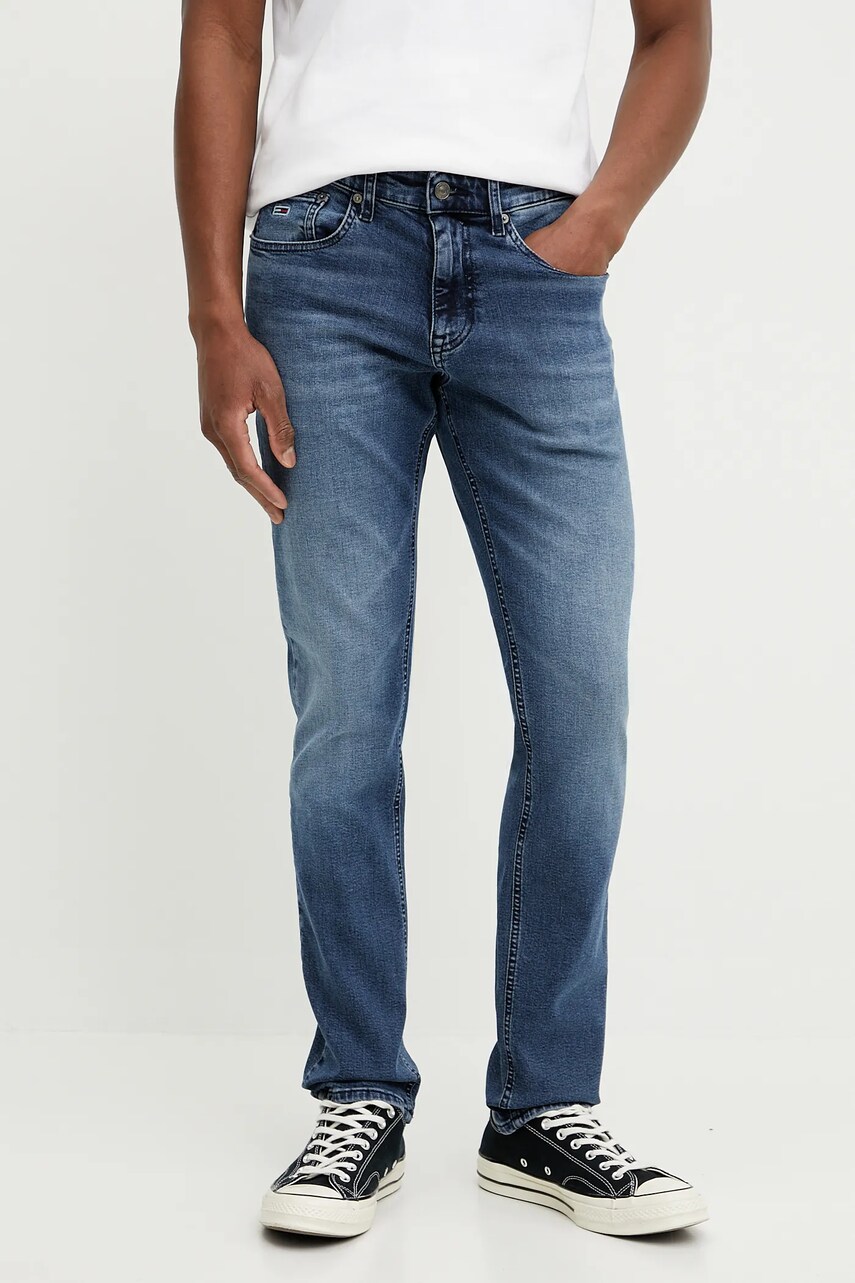 Tommy Jeans jeans bărbați, culoarea bleumarin, DM0DM21006 Tommy Jeans jeans bărbați, culoarea bleumarin, DM0DM21006