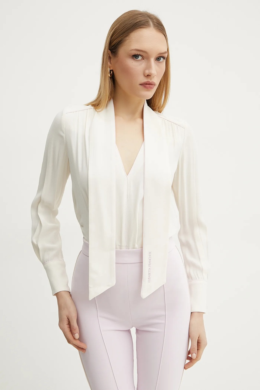 Ολόσωμη φόρμα Elisabetta Franchi χρώμα: μπεζ, TU04251E2 φωτογραφία