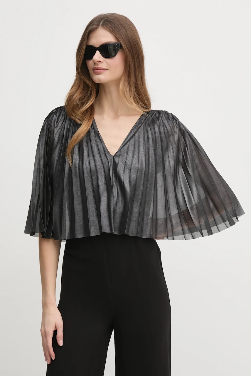 Karl Lagerfeld salopetă culoarea negru, cu decolteu in v, A1W13024 Karl Lagerfeld salopetă culoarea negru, cu decolteu in v, A1W13024