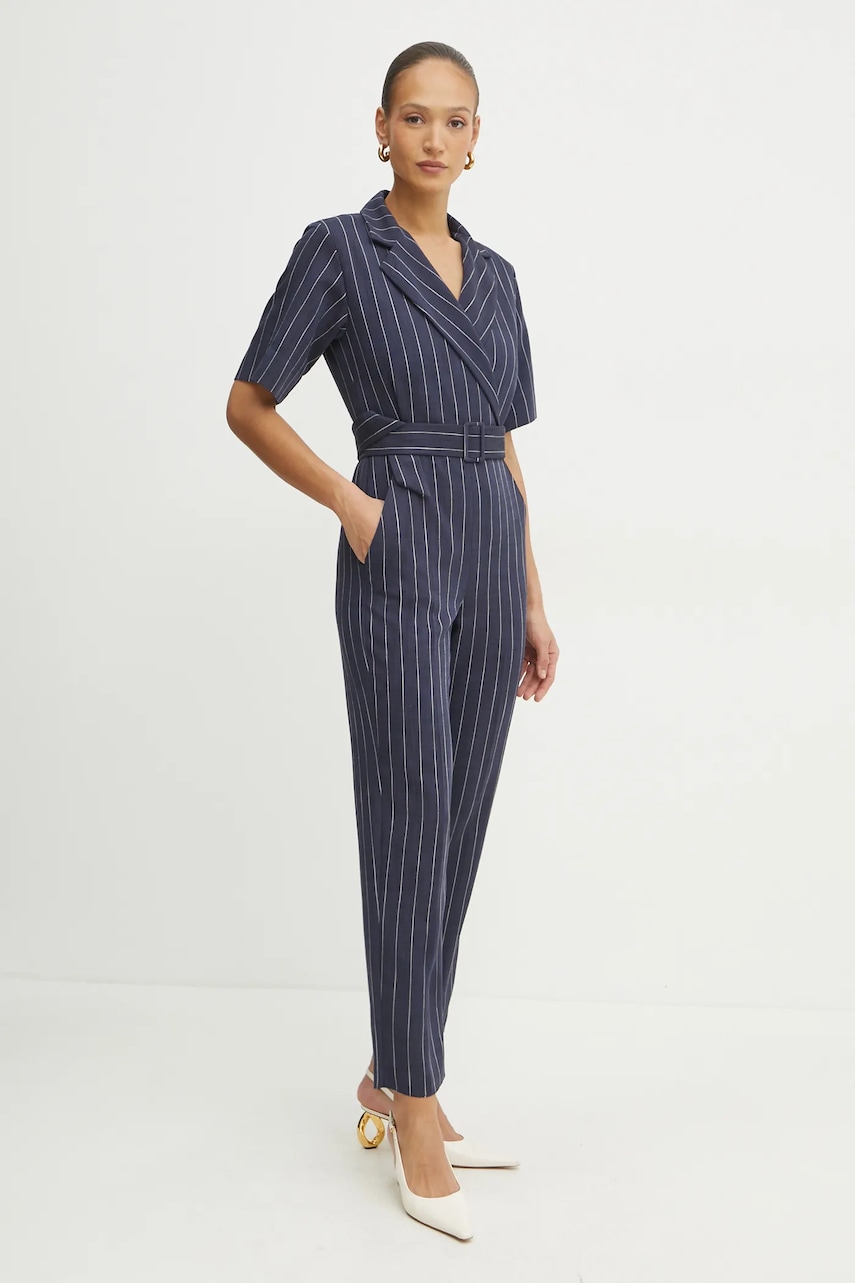 Marella salopetă BANANA culoarea bleumarin, cu decolteu in v, 2513241011200