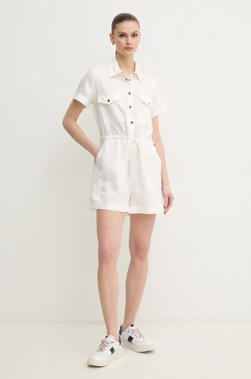 Комбинезон Pepe Jeans EDMEE цвет бежевый с воротником PL230511 Комбинезон Pepe Jeans EDMEE цвет бежевый с воротником PL230511