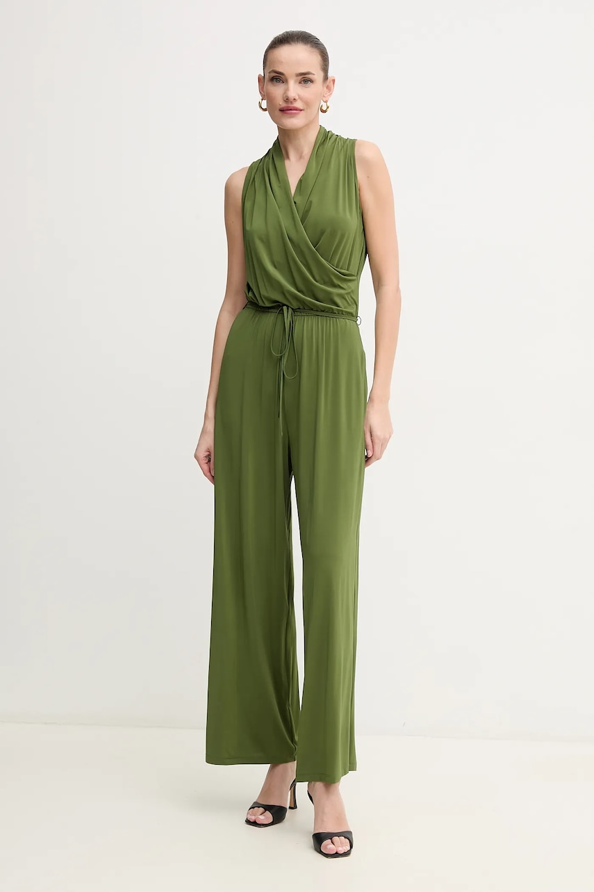 Weekend Max Mara salopetă culoarea verde, cu decolteu in v, 2515641012600 Weekend Max Mara salopetă culoarea verde, cu decolteu in v, 2515641012600