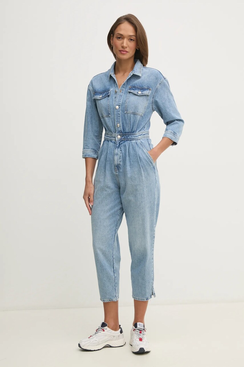 Joop! salopeta jeans cu guler, 30046456