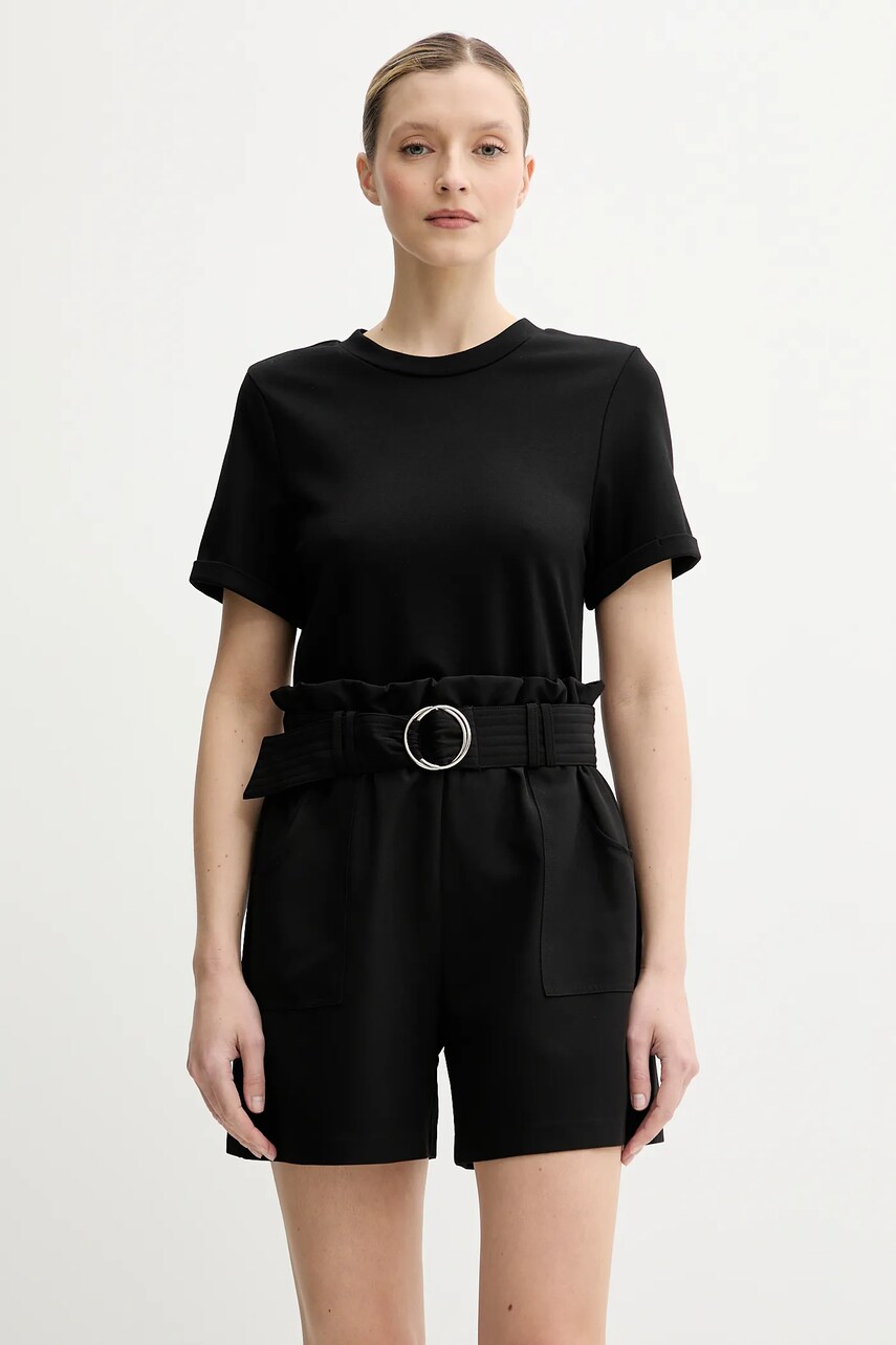 Morgan salopeta SHED culoarea negru, cu decolteu rotund, SHED