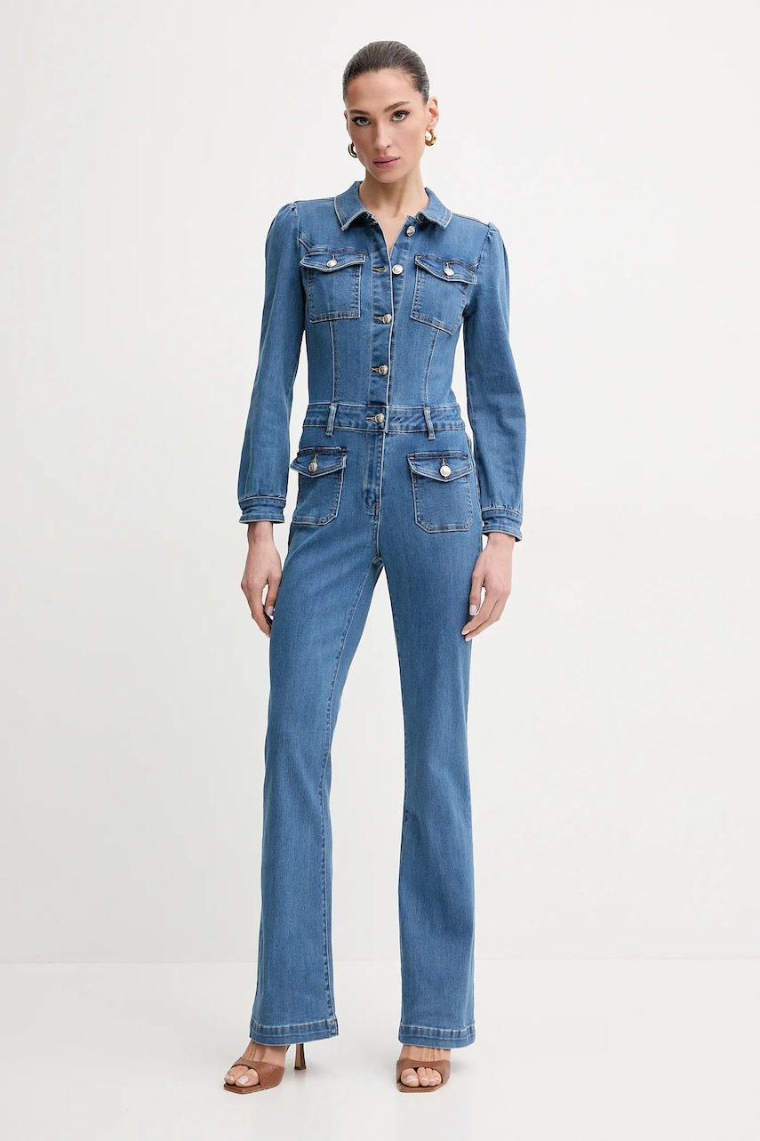 Morgan salopetă din denim PVARM cu guler, PVARM Morgan salopetă din denim PVARM cu guler, PVARM