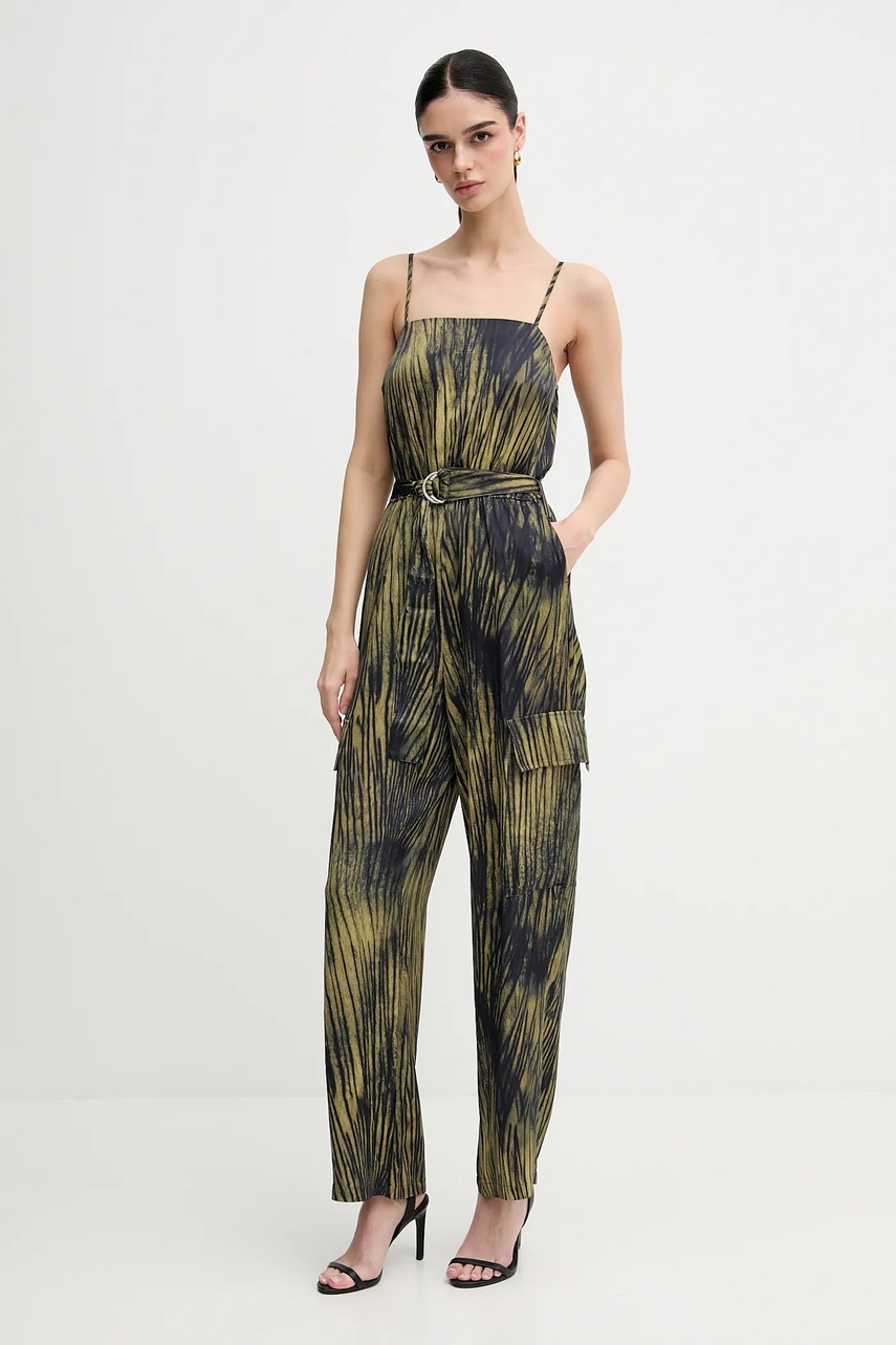 Комбинезон Sisley цвет зелёный овальное декольте 48JCLT00O