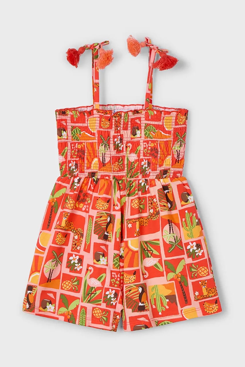 Mayoral salopetă din bumbac pentru copii culoarea portocaliu, bumbac, 3877