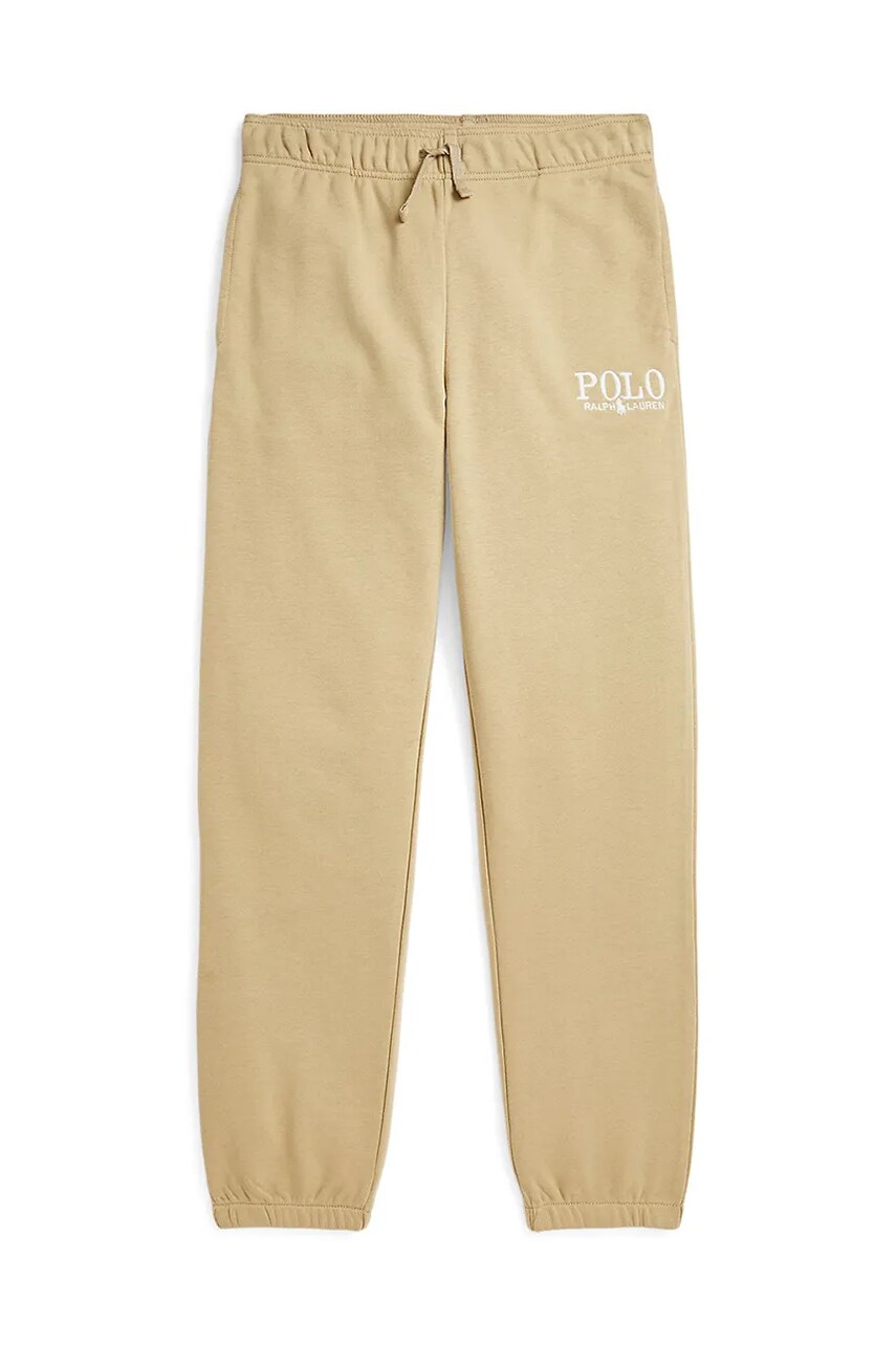 Levně Dětské tepláky Polo Ralph Lauren béžová barva, hladké, 323958155001