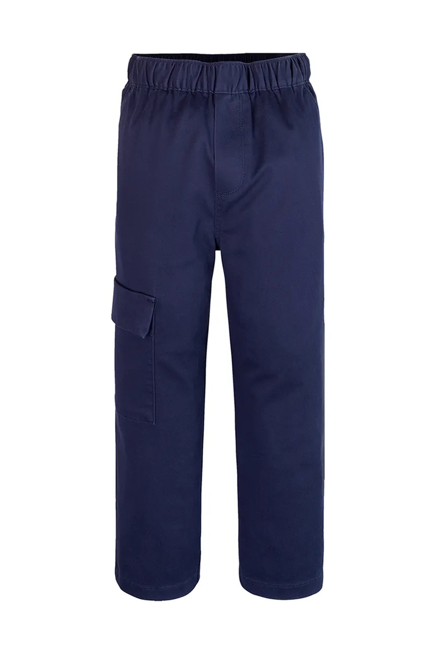 Детские брюки Calvin Klein Jeans TWILL SKATER CARGO цвет синий однотонные IB0IB02338 Детские брюки Calvin Klein Jeans TWILL SKATER CARGO цвет синий однотонные IB0IB02338
