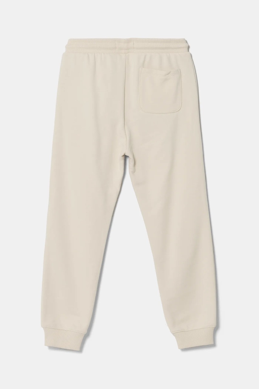 Детские хлопковые штаны Calvin Klein Jeans цвет бежевый однотонные IU0IU00285 Детские хлопковые штаны Calvin Klein Jeans цвет бежевый однотонные IU0IU00285