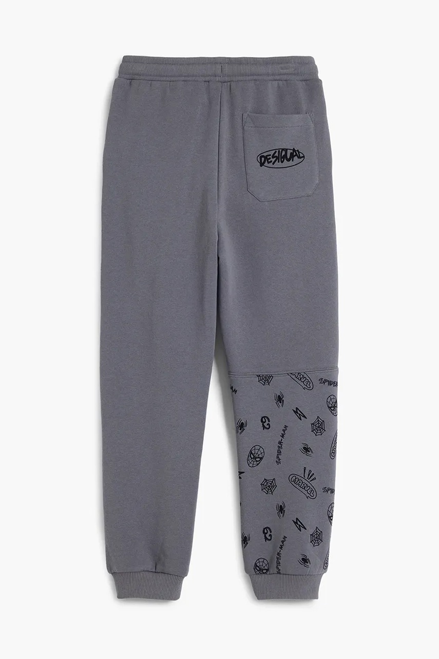 Desigual pamut melegítőnadrág szürke, nyomott mintás, 25SBPK01 termék 2. képe