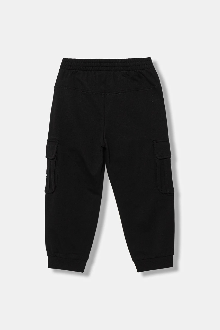 Детские хлопковые штаны EA7 Emporio Armani цвет чёрный однотонные 7B000028 AF10380 Детские хлопковые штаны EA7 Emporio Armani цвет чёрный однотонные 7B000028 AF10380