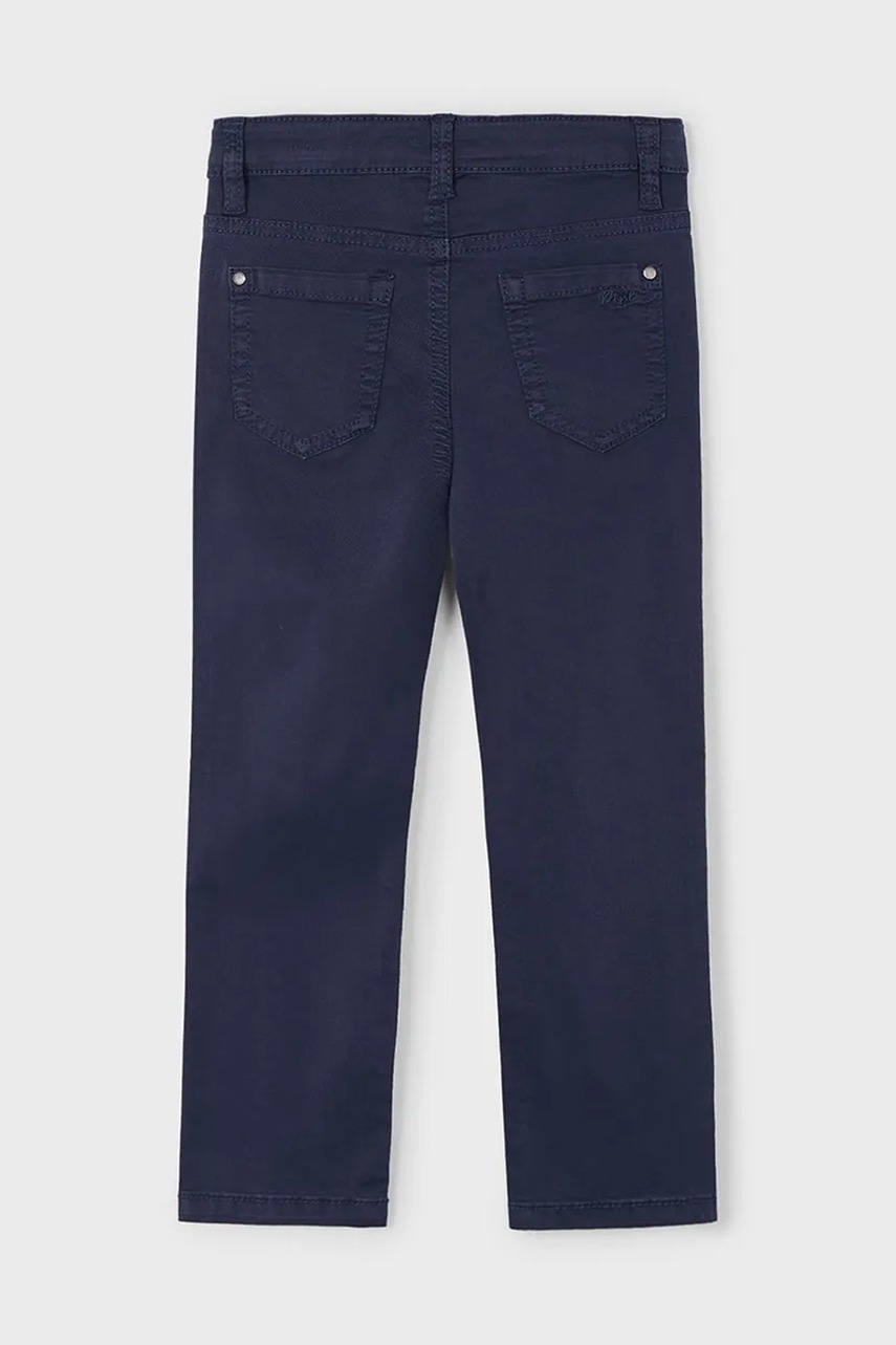 Детские брюки Mayoral slim fit basic цвет синий однотонные 509