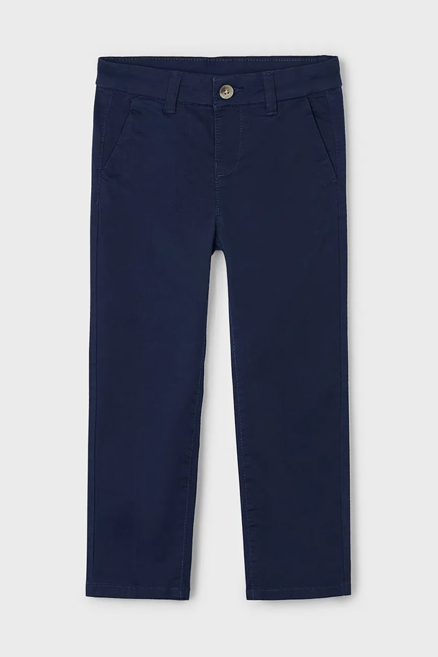Mayoral pantaloni copii culoarea albastru marin, neted, 512 Mayoral pantaloni copii culoarea albastru marin, neted, 512