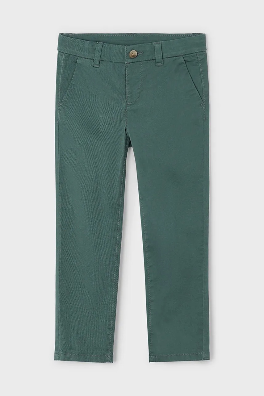 Mayoral pantaloni copii culoarea verde, neted, 512 Mayoral pantaloni copii culoarea verde, neted, 512