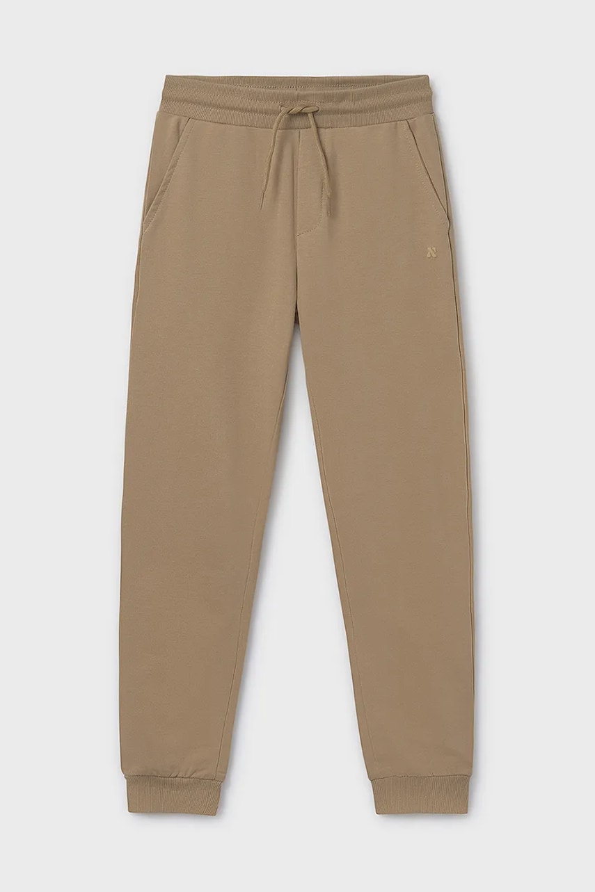 Mayoral pantaloni de trening pentru copii culoarea maro, neted, 744 Mayoral pantaloni de trening pentru copii culoarea maro, neted, 744