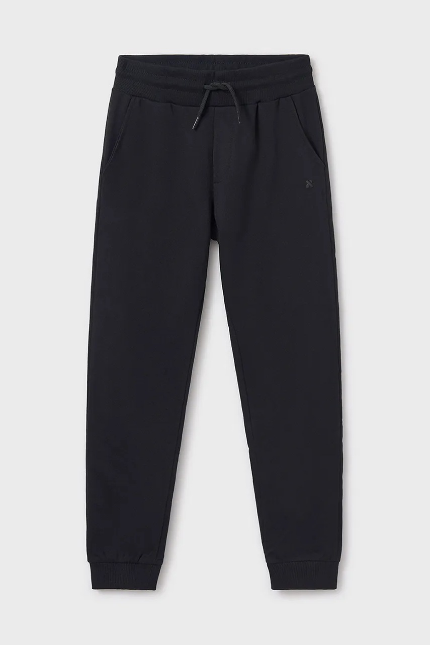 Детские спортивные штаны Mayoral цвет чёрный однотонные 744