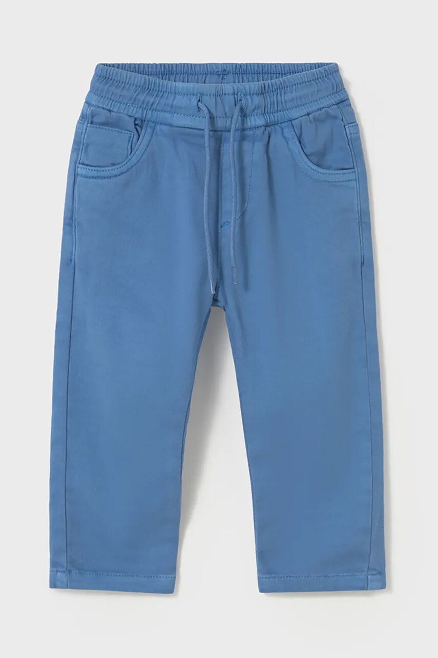 Mayoral pantaloni din bumbac pentru bebeluși soft neted, 1579