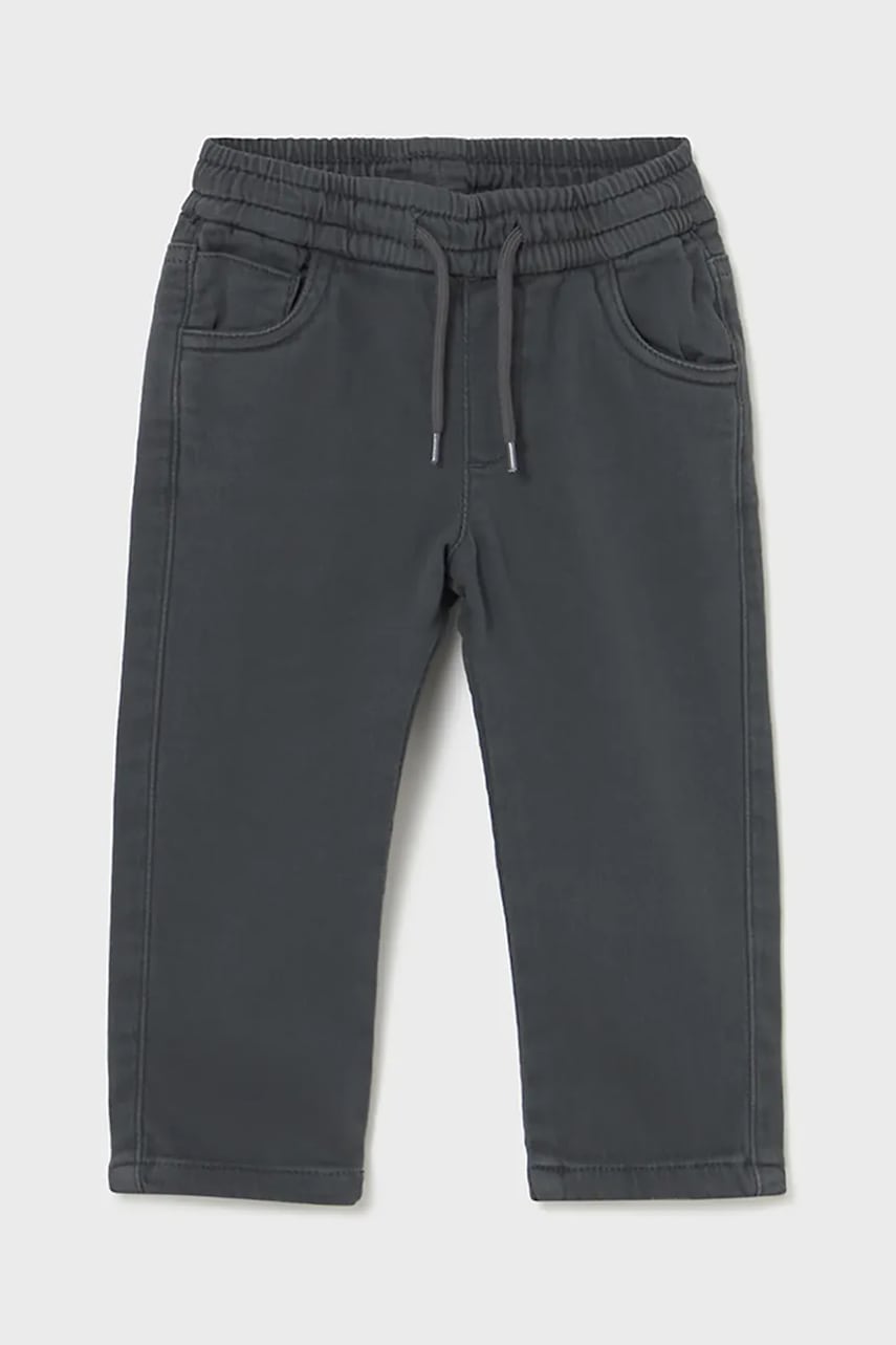 Mayoral pantaloni din bumbac pentru bebeluși soft culoarea negru, neted, 1579