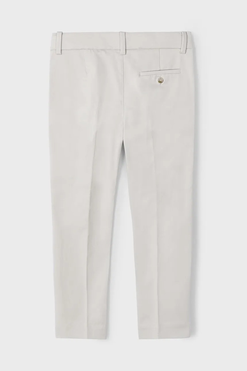 Детские брюки Mayoral slim цвет бежевый однотонные 3565