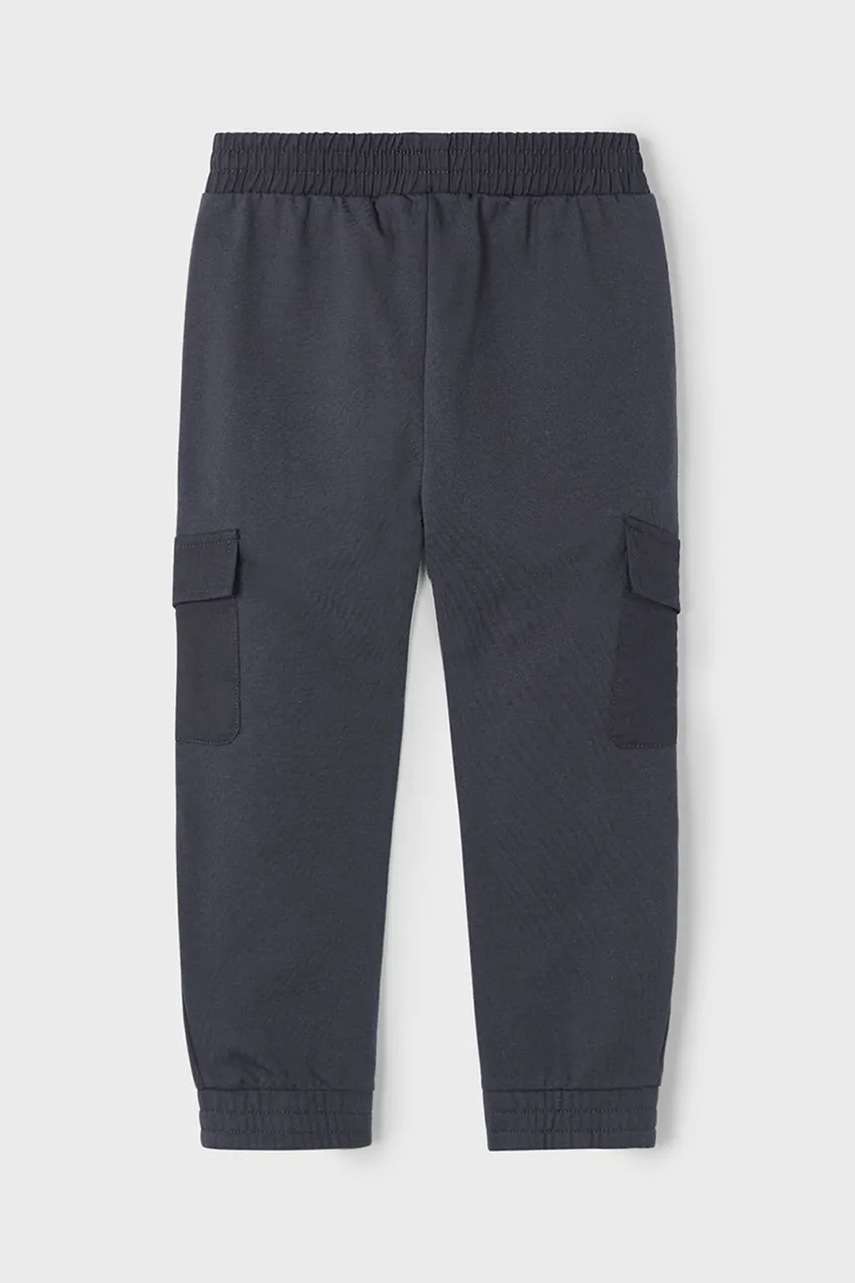 Детские спортивные штаны Mayoral cargo цвет чёрный однотонные 3570