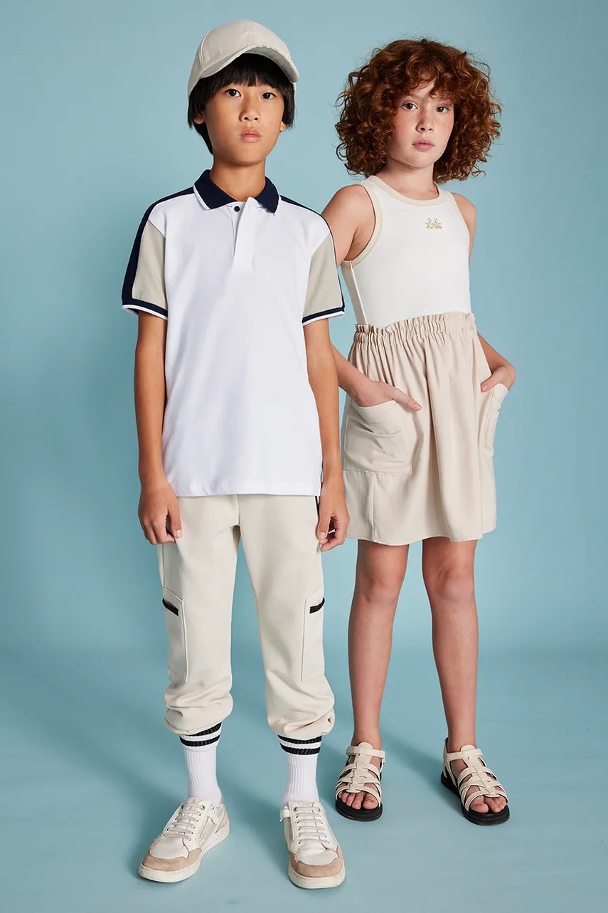 Mayoral pantaloni de trening pentru copii culoarea bej, neted, 6528