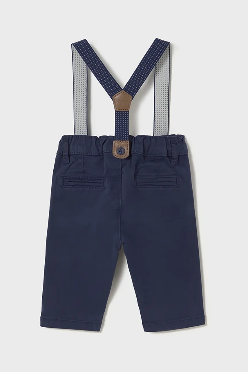 Хлопковые штаны для младенцев Mayoral Newborn цвет синий однотонные 1561