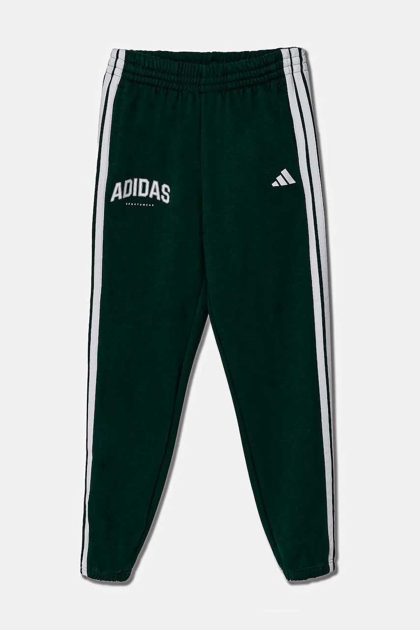 Детские спортивные штаны adidas цвет зелёный с аппликацией JM2445 Детские спортивные штаны adidas цвет зелёный с аппликацией JM2445