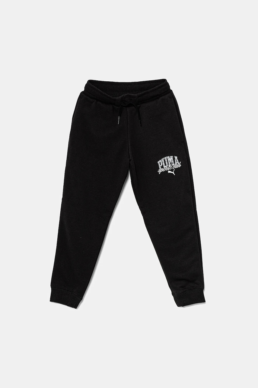 Puma pantaloni de trening pentru copii CLASS Sweatpants TR culoarea negru, cu imprimeu, 685800 Puma pantaloni de trening pentru copii CLASS Sweatpants TR culoarea negru, cu imprimeu, 685800