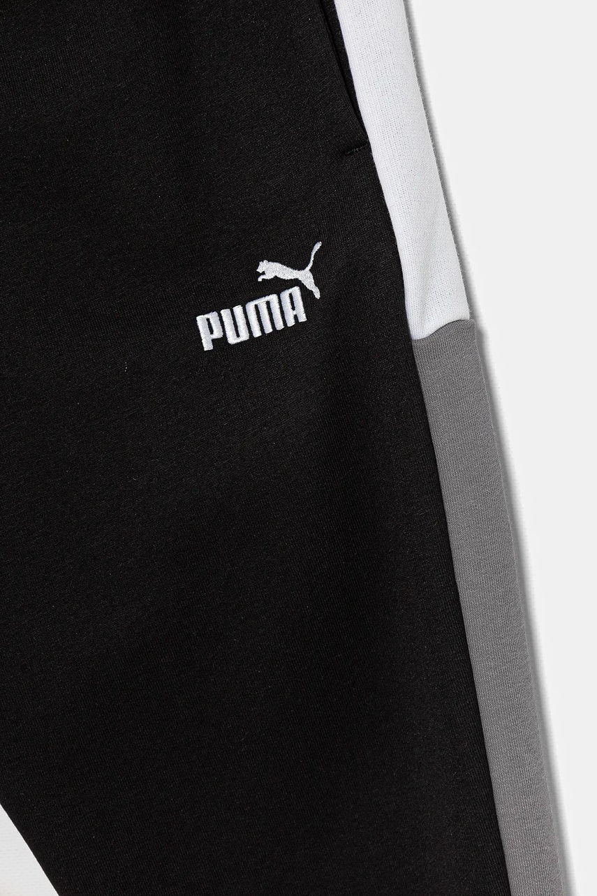 Puma gyerek melegítőnadrág ESS BLOCK Sweatpants TR fekete, mintás, 685820 termék 2. képe