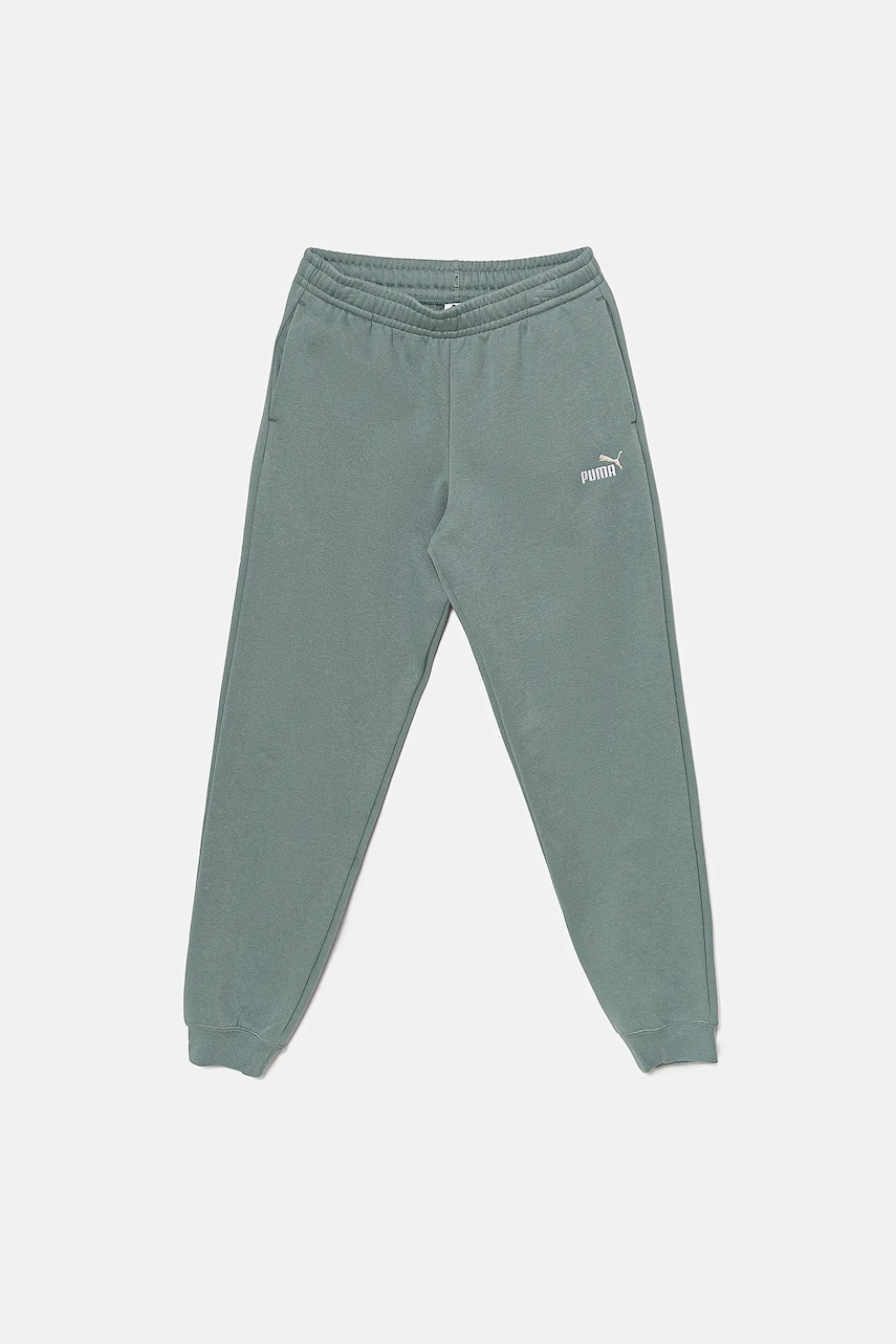 Puma pantaloni de trening pentru copii ESS 2 COLOR No. 1 Logo Sweatpants FL culoarea verde, uni, 685824 Puma pantaloni de trening pentru copii ESS 2 COLOR No. 1 Logo Sweatpants FL culoarea verde, uni, 685824
