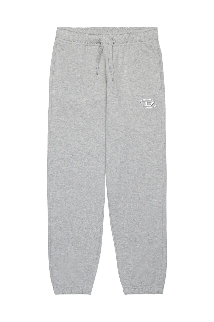 Diesel pantaloni de trening din bumbac pentru copii PMACISD TROUSERS culoarea gri, neted, J02317