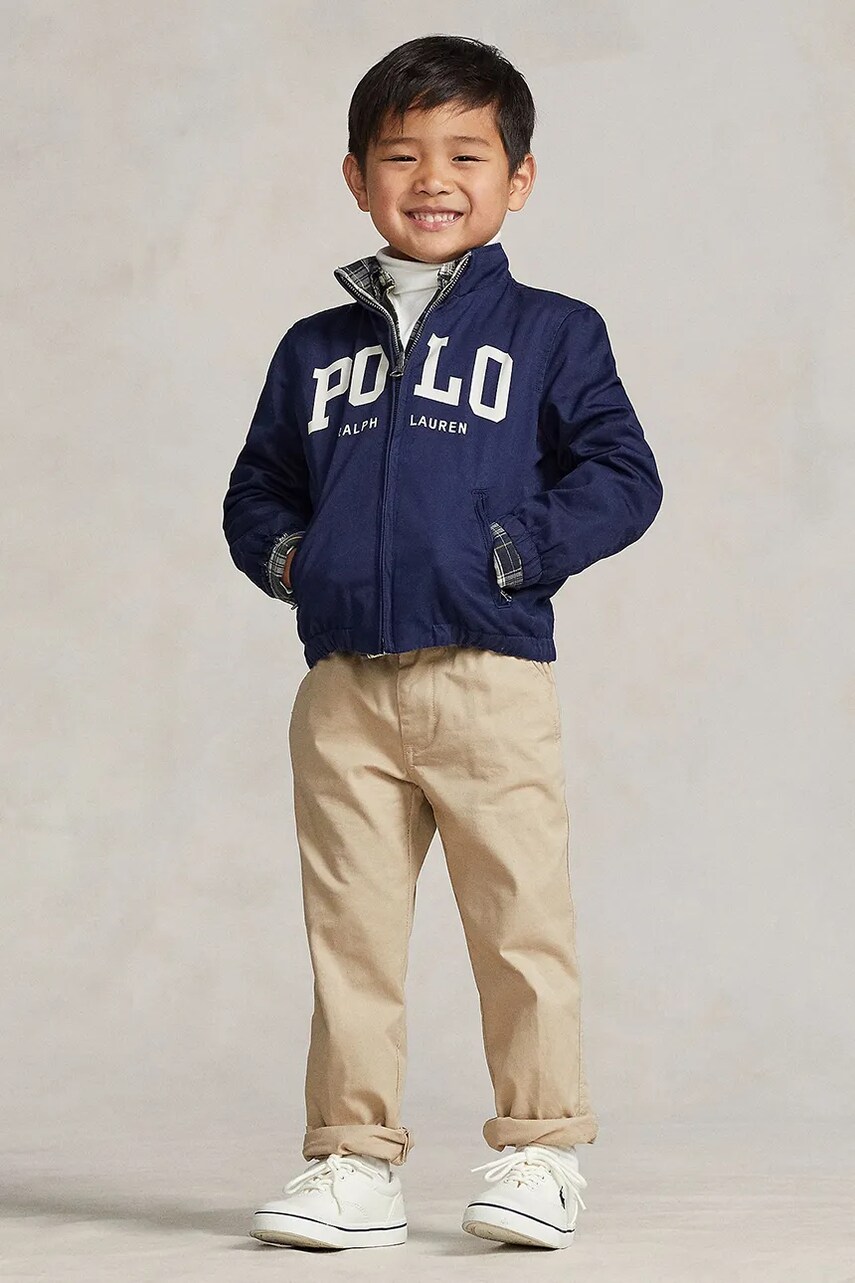 Levně Dětské bavlněné kalhoty Polo Ralph Lauren béžová barva, hladké, 322855803001