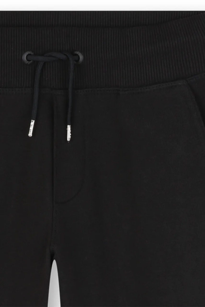 Детские спортивные штаны HUGO цвет чёрный с принтом G00362