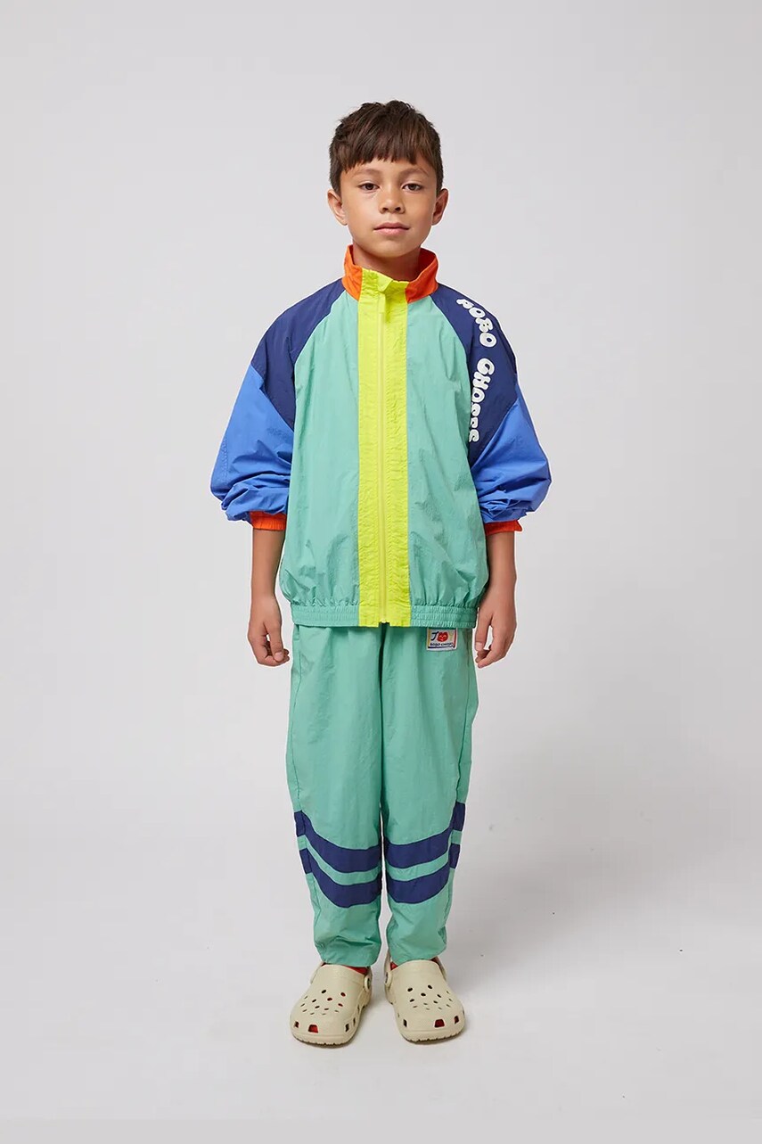 Bobo Choses pantaloni de trening pentru copii Smiling culoarea turcoaz, 125AC088 Bobo Choses pantaloni de trening pentru copii Smiling culoarea turcoaz, 125AC088
