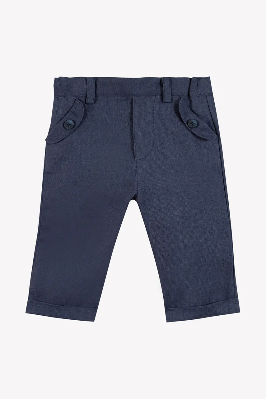 Tartine et Chocolat pantaloni de in pentru bebeluși culoarea albastru marin, neted, CA22061