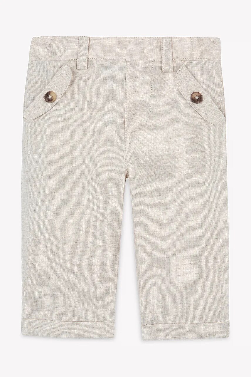 Tartine et Chocolat pantaloni de in pentru copii culoarea bej, neted, CA22061